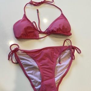 PINK BABY RUFFLE BIKINI SET